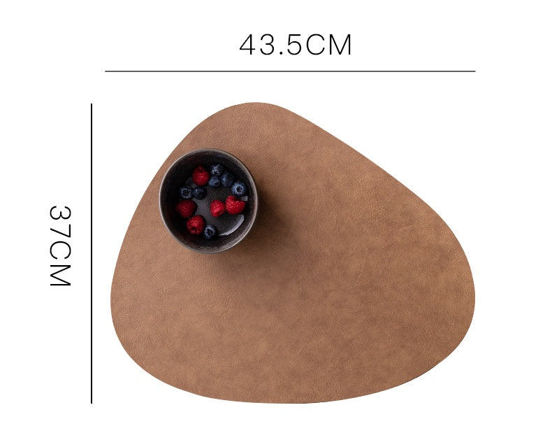 Leather Placemat Waterproof and Oilproof Pad Anti-scald Heat Insulation Pad