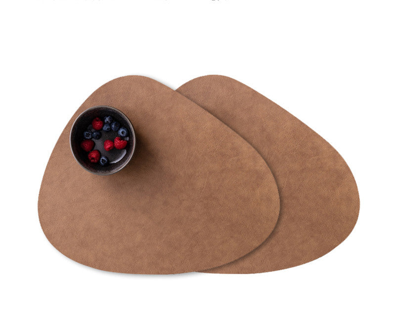Leather Placemat Waterproof and Oilproof Pad Anti-scald Heat Insulation Pad