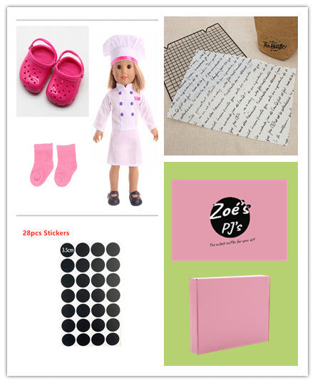 US Local Doll Clothes Americangirl Accessories Chef Clothes