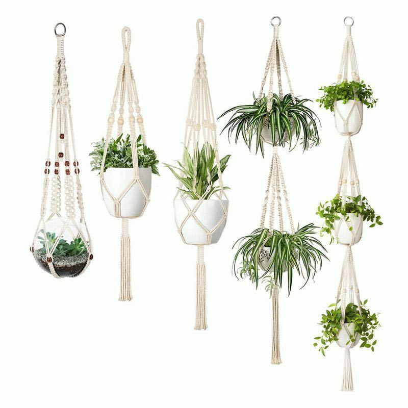 USA Local 4 Pack - Macrame Hanging Baskets