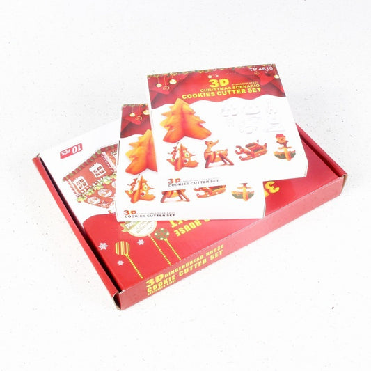 Christmas Stainless Steel 3D Three-dimensional Cookie Gingerbread House Cookie Mold