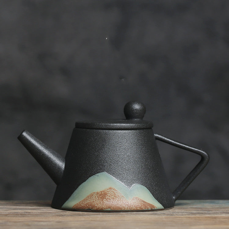 USA Local Teapot Ceramic Single Pot Underglaze Color Set Japanese Household Teapot