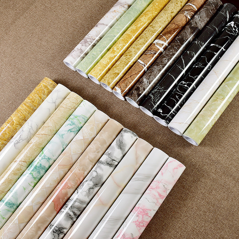 USA Local Imitation Marble Pattern Waterproof And High Temperature Resistant Kitchen Furniture Renovation Wallpaper