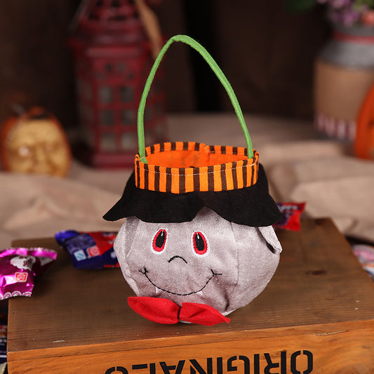 Cute Halloween Candy Bag Child Pumpkin Portable Handbag Cosplay Props Gift Basket Kids Gifts