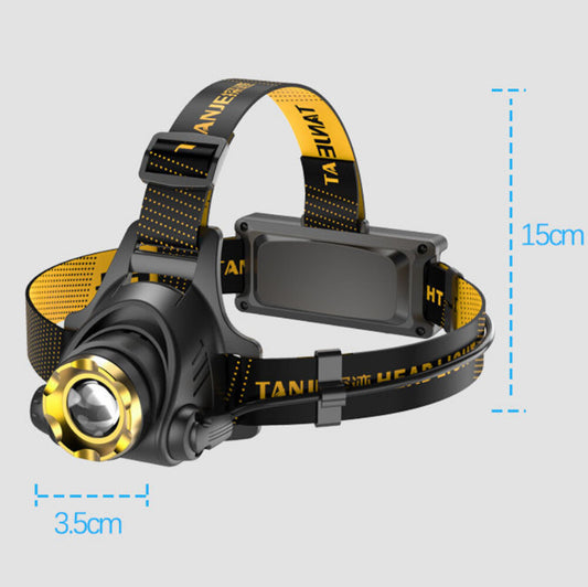 US Local LED Headlamp Rechargeable Head Torch Zoom Headlight Lamp Powerful Flashlight Fishling Driving Camping Light With 3 Modes Work Light