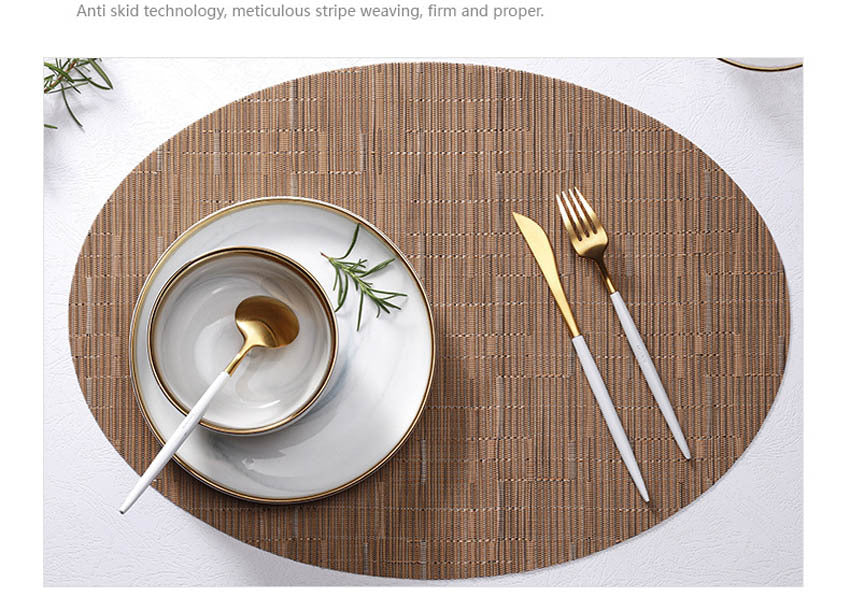 Teslin bamboo pattern western placemat