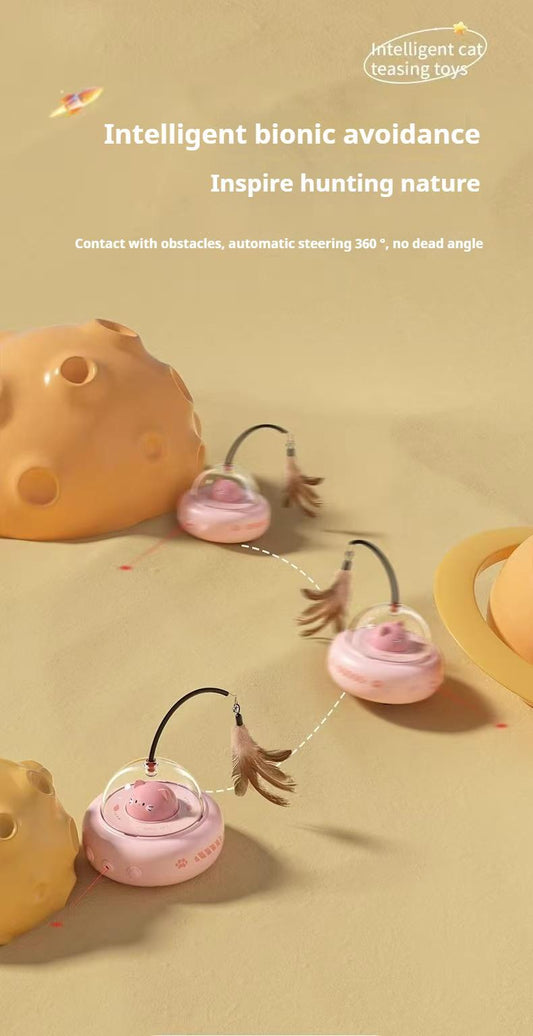 US Local Smart Electric Cat Car With Automatic Laser Pointer - Cat Fun, Energy-Saving Product