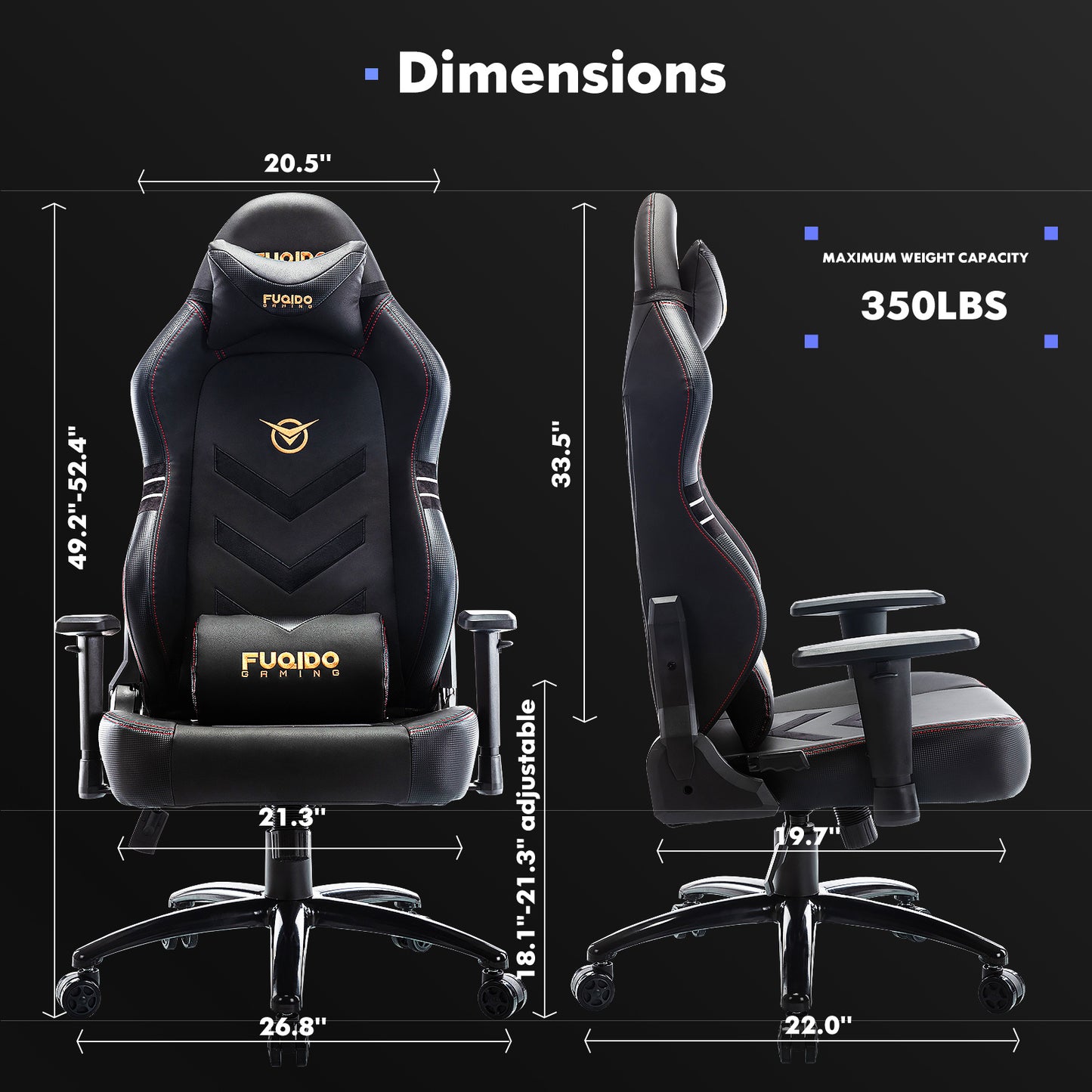 USA Local Tall Gaming Chair 350lbs Racing Computer Gaming Chair