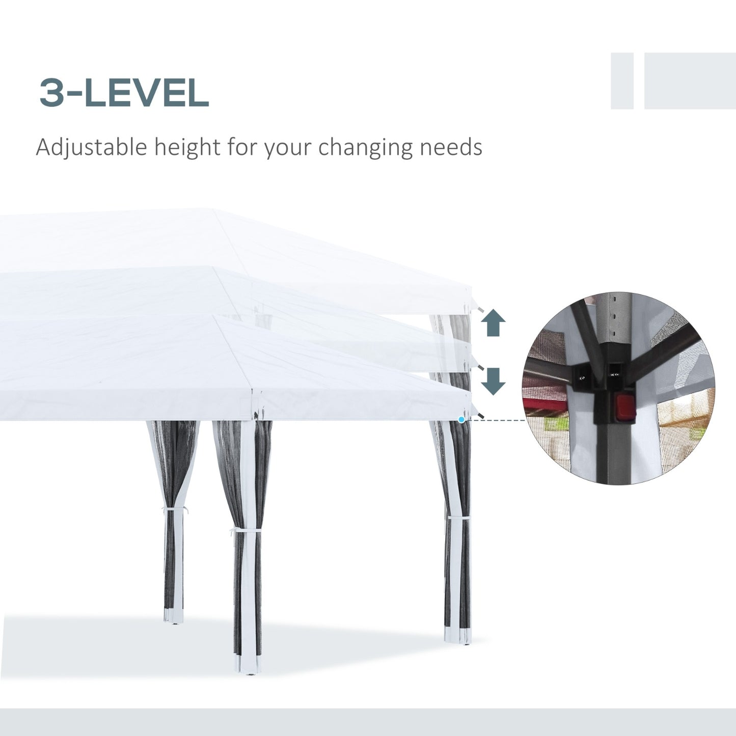 US Local Outsunny 10' X 20' Pop Up Canopy Tent With Netting, Heavy Duty Instant Sun Shelter, Large Tents For