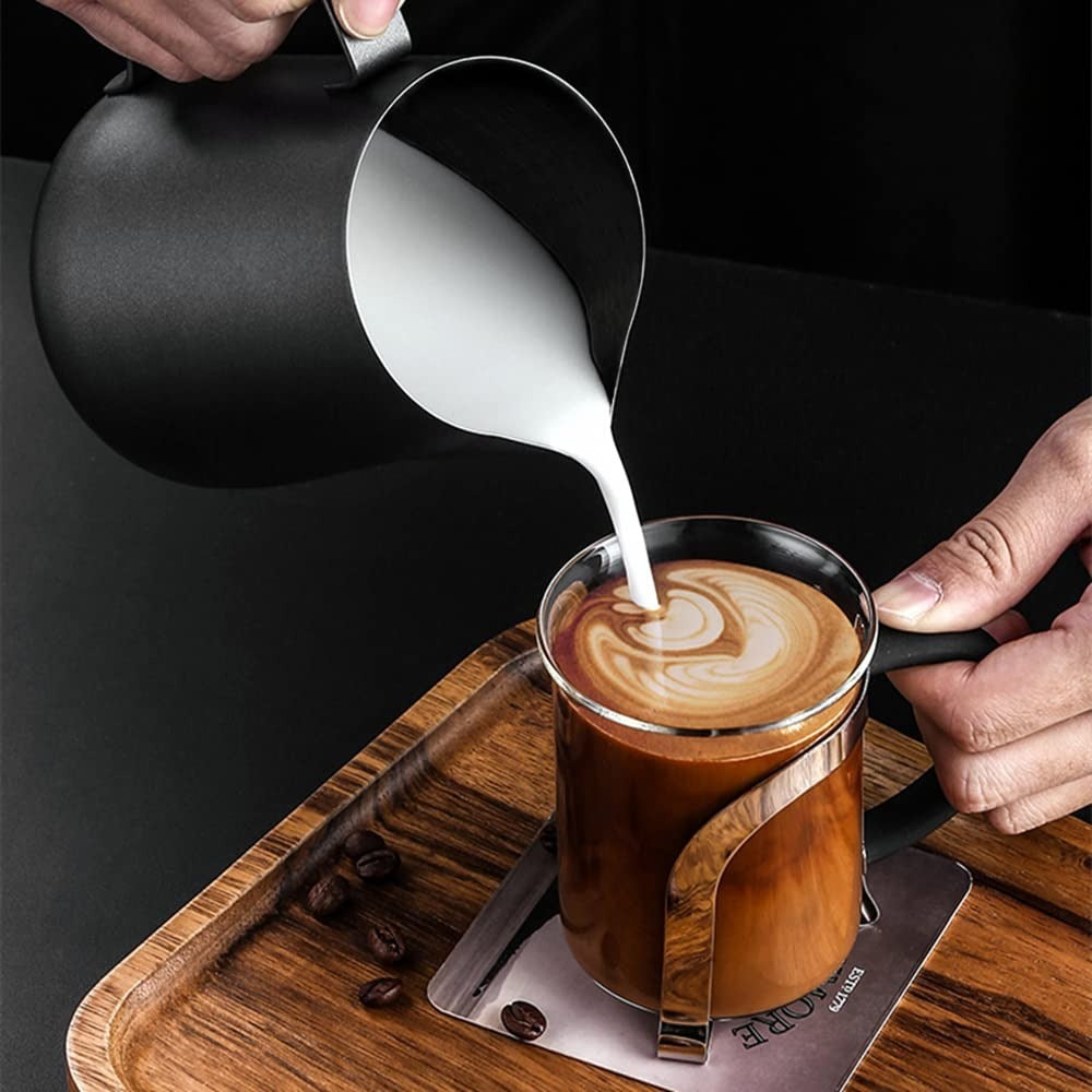 US Local Stainless Steel Milk Frothing Jar - 350 Ml, Matte