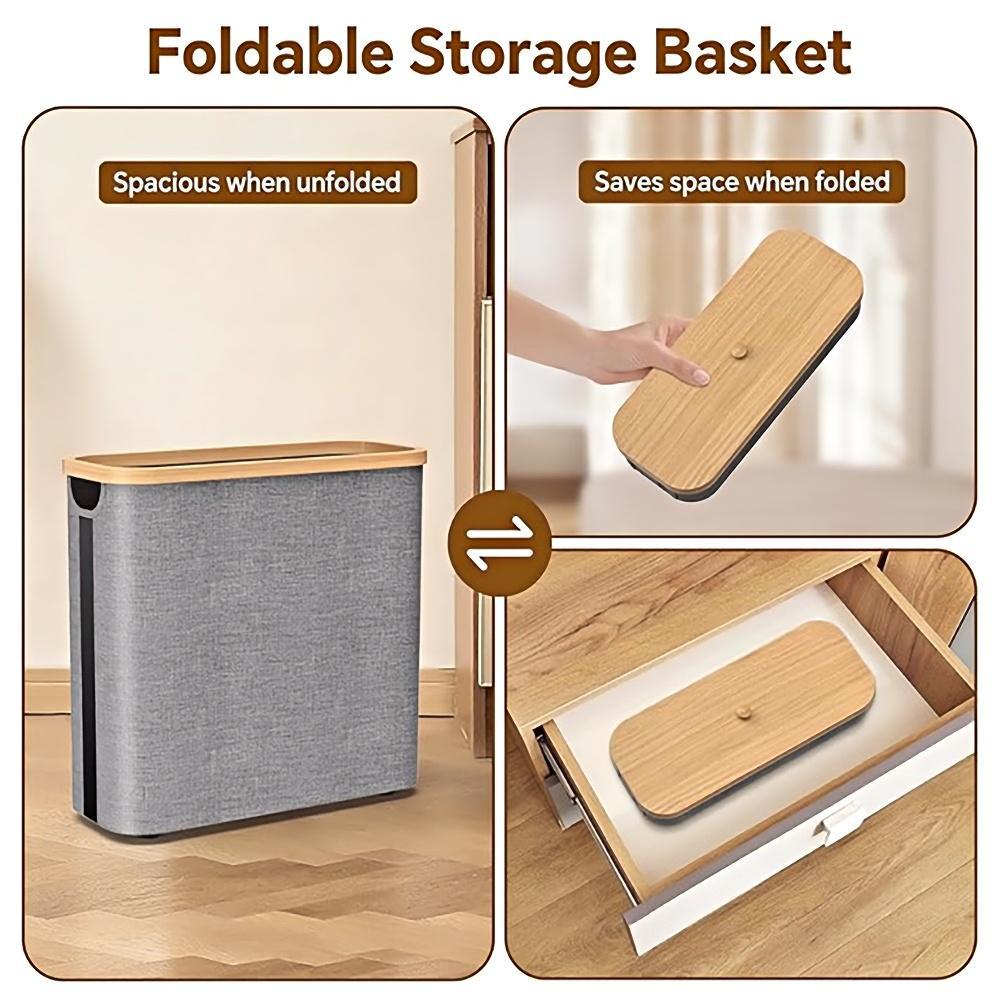 UK Local Fast Arrival Toilet Paper Storage Basket With Lid, Bamboo Toilet Paper Storage Holder Stand Organizer For Bathroom, Toilet Paper Storage Box Container With Handle, Toilet Tissue Storage Bin For RV Clo