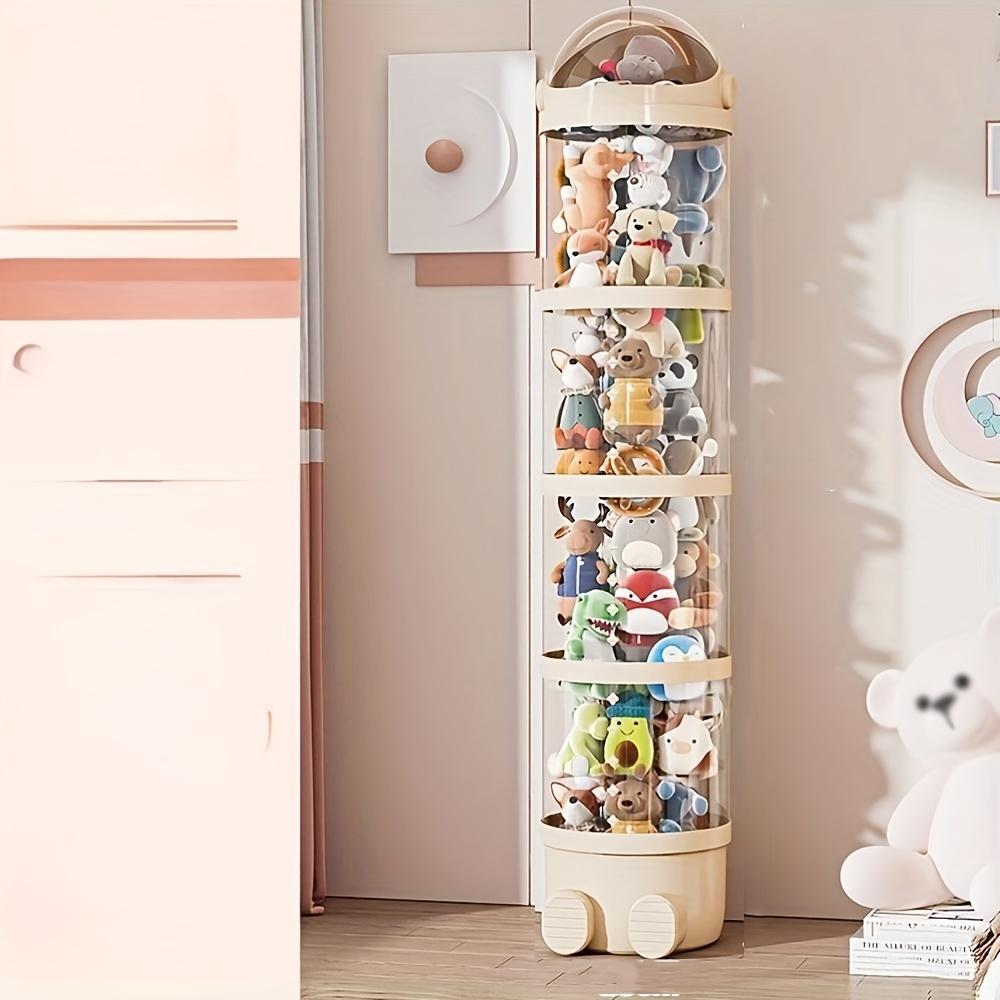US Local Stackable Plush Toy Storage Box With Drawer Transparent PET Material Zipper And Lid Closure