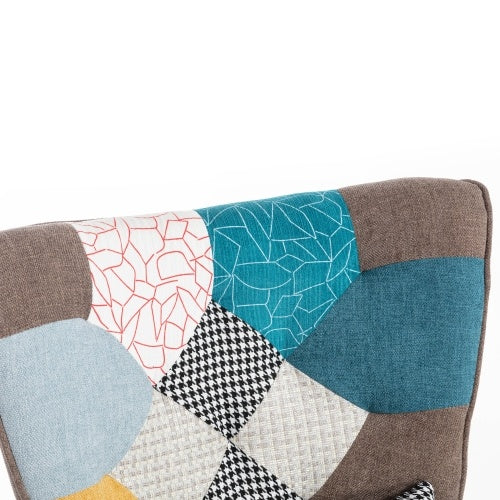 UK Local Multi-colour Lounge Chair With Footrest, Backrest And Cushion, Living Room Lounge Chair Combination