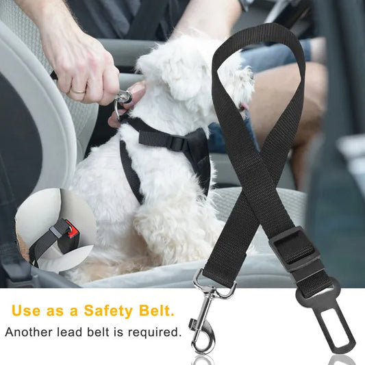 US Local 2Pcs Pet Dog Seat Belt Leash Adjustable Pet Dog Cat Safety Leads Harness