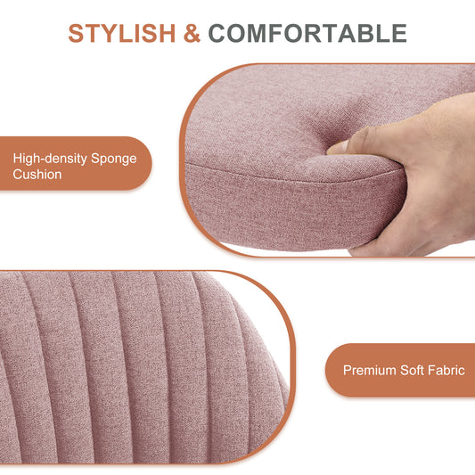 US Local Modern Fabric Armless Adjustable Swivel Office Desk Chairs With Wheels