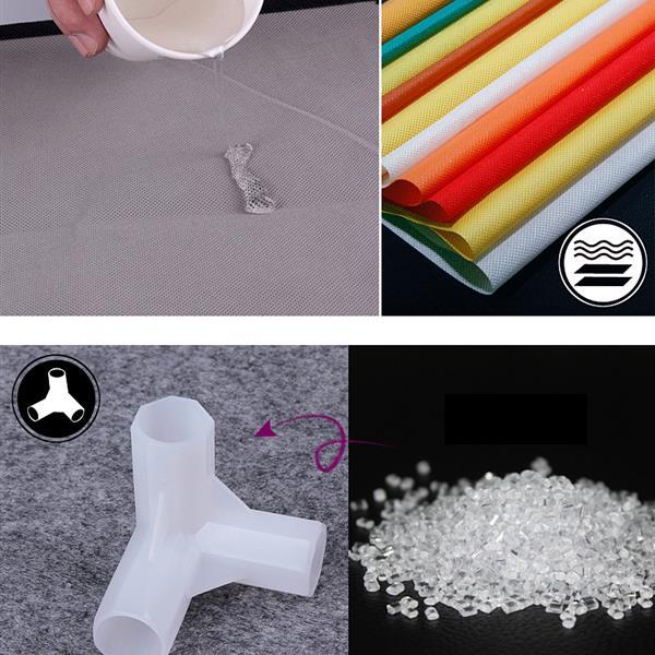 US Local 6-story Double Row 12 Grid Non-woven Fabric Shoe Cabinet Gray