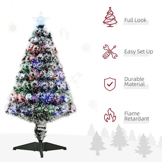 CA Local 3 ft Pre-Lit LED Optical Fiber Christmas Tree W Stand