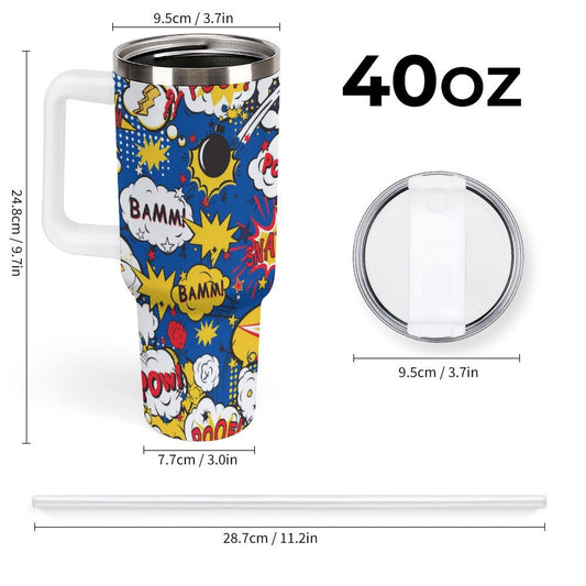 PHDT00500 POD US Local Tumbler 40oz Large Capacity Car Cup Graffiti