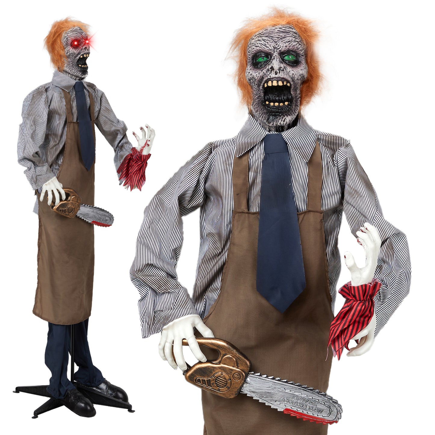 US Local 5.7ft Chainsaw Man Halloween Standing Decoration