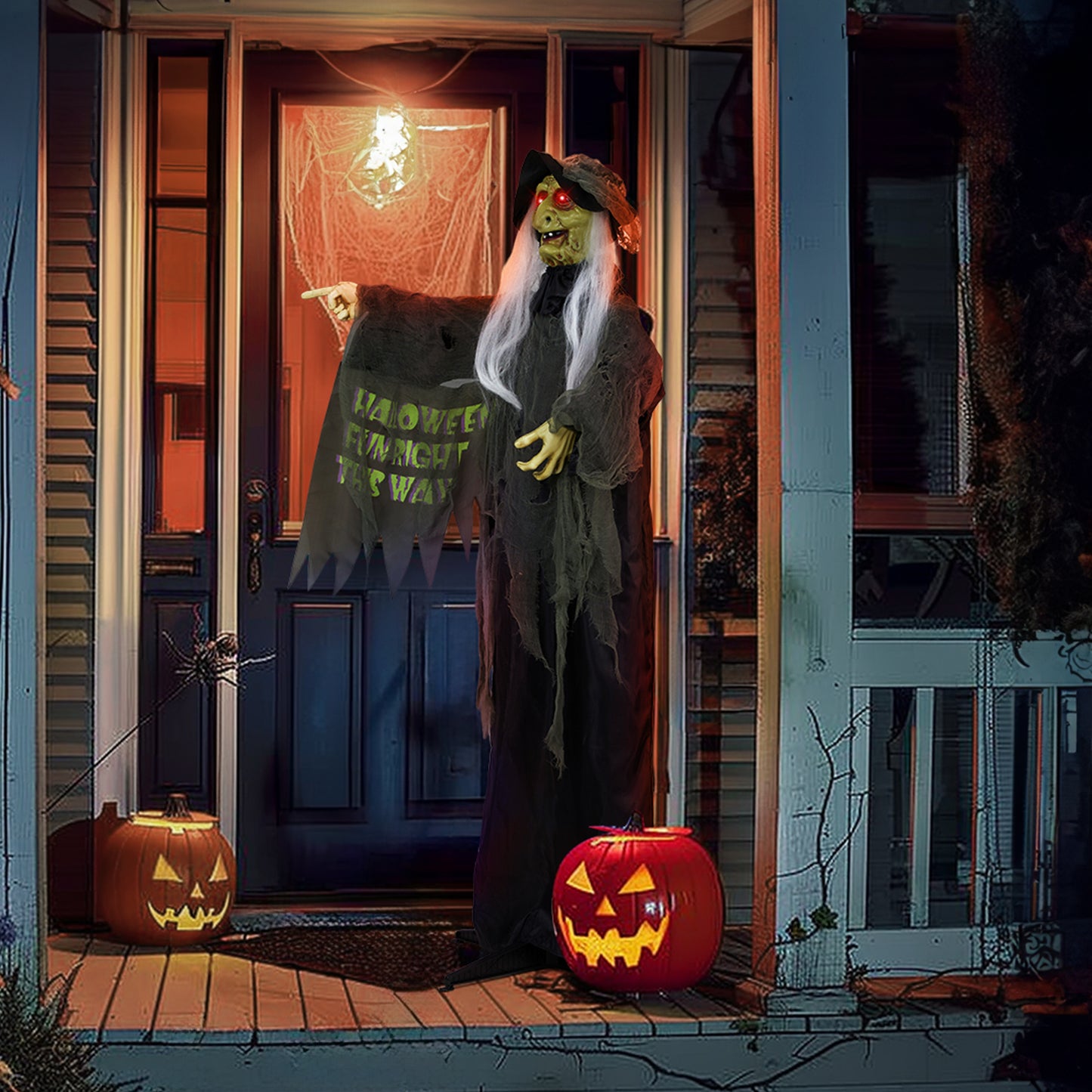 US Local 6ft Witch Halloween Standing Decoration
