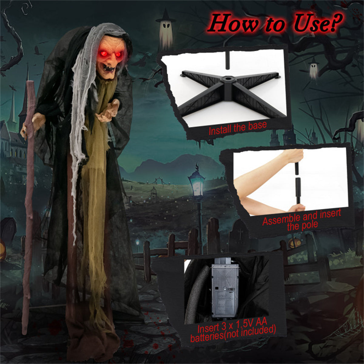 US Local Halloween witch prop decoration