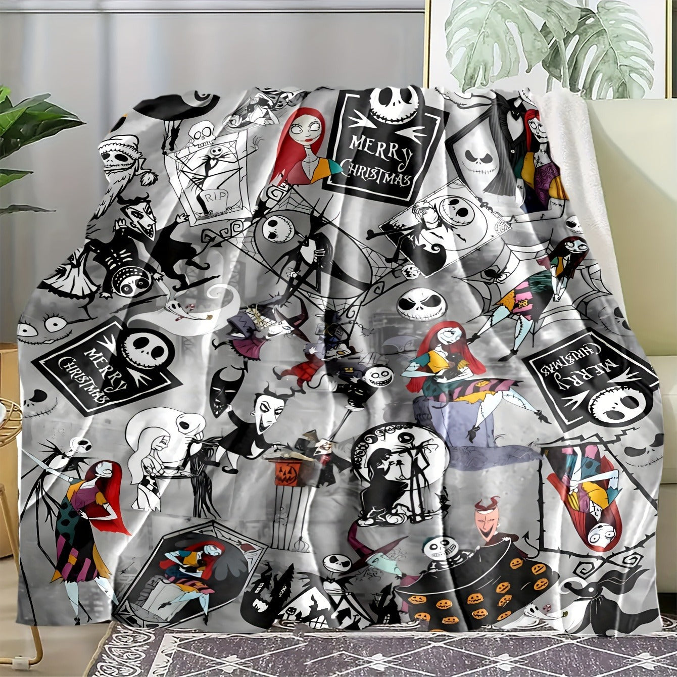 US Local Halloween Horror Ghost Throw Blanket, Gift,