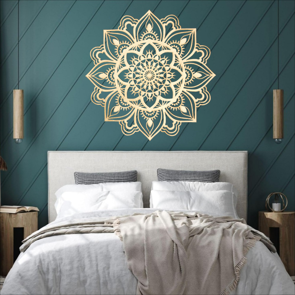 US Local 1 pc Stunning metal wall art. Moroccan-inspired decor. Moroccan wall artwork. Living room wall adornment. Indian-themed decor. Mandala wall art piece