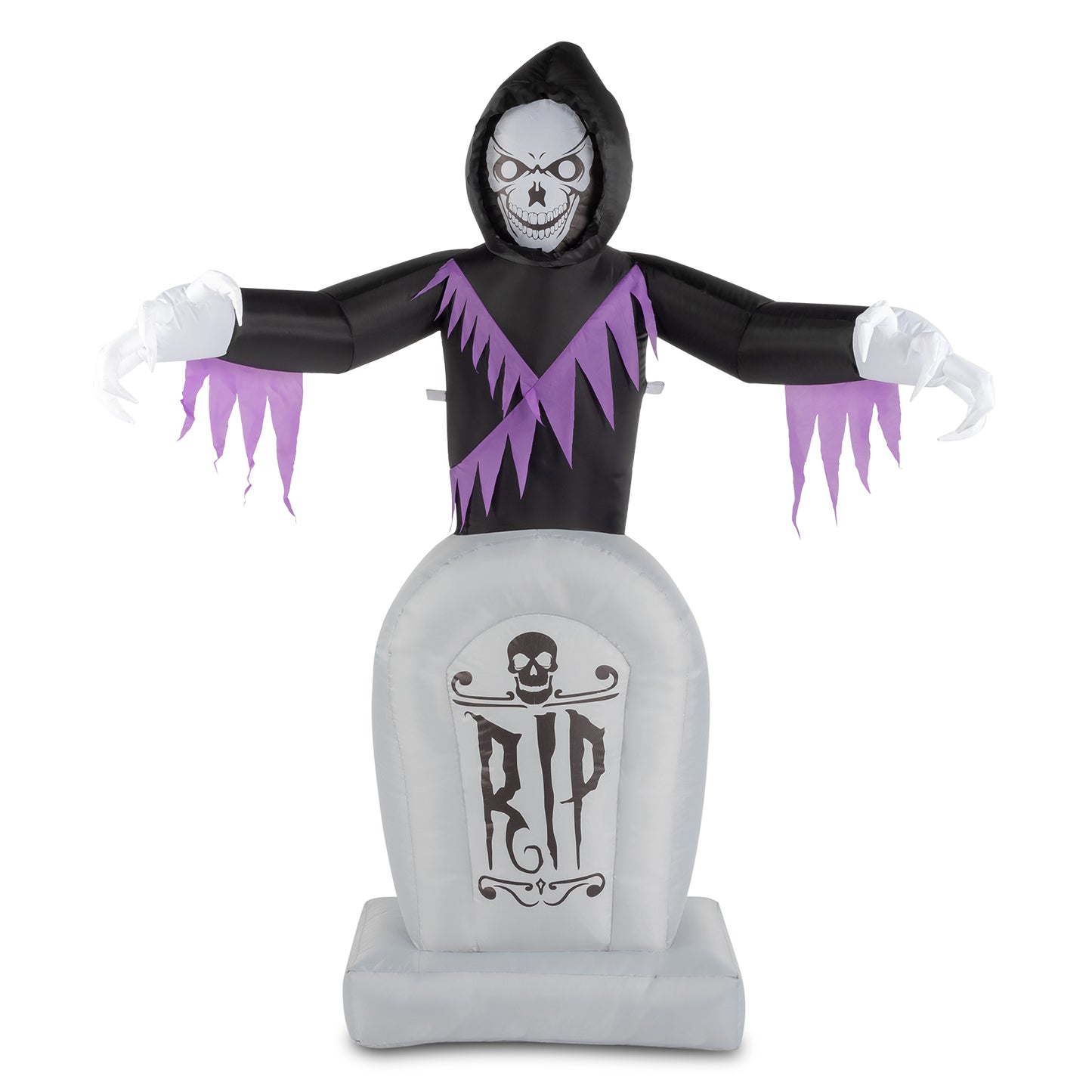 US Local 8ft Garden 3pcs LED String Lights Grim Reaper and Grave Inflatable Halloween Decoration