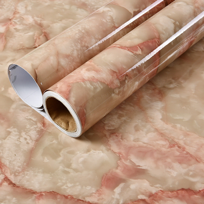 USA Local Imitation Marble Pattern Waterproof And High Temperature Resistant Kitchen Furniture Renovation Wallpaper