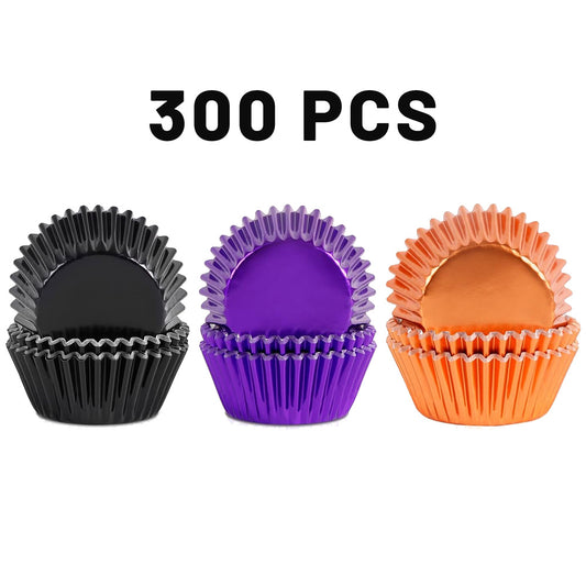 US Local 300 Pcs Halloween Foil Cupcake Liners