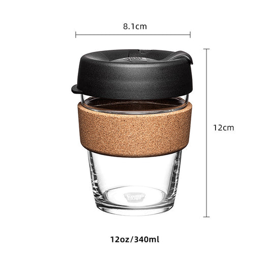 Coffee cup ins wind portable female water cup transparent glass