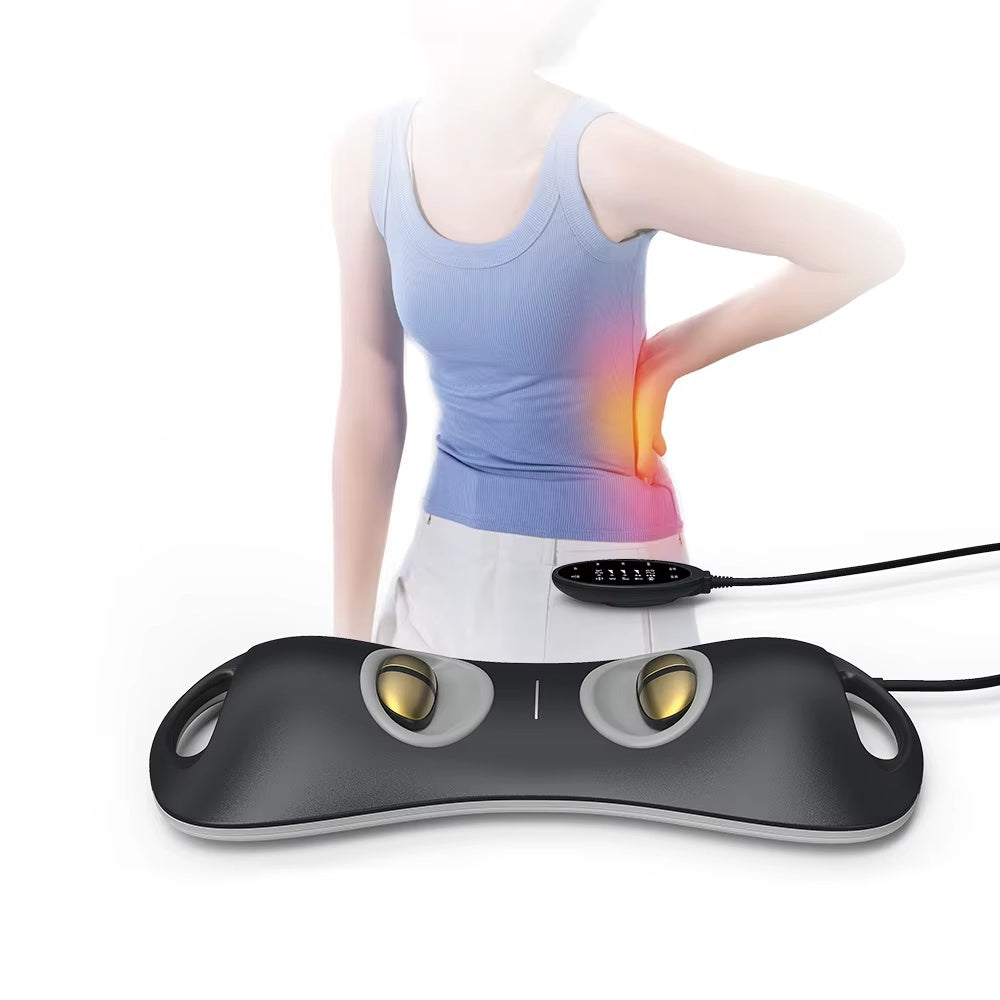 US Local Kneading Electric Lumbar Heat Traction Back Massager Lumbar Massage Back Stretcher