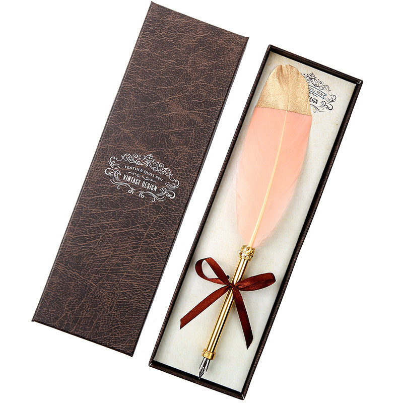 US Local European Retro Feather Pen Gift Box