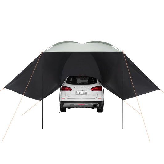 US Local VEVOR Vehicle Awning, Large Shade Coverage Car Side Awning, PU2000mm UV50 Car Awning With Extended Side Canopies And Portable Storage Bag, Suitable For Truck, SUV, Van, Campers