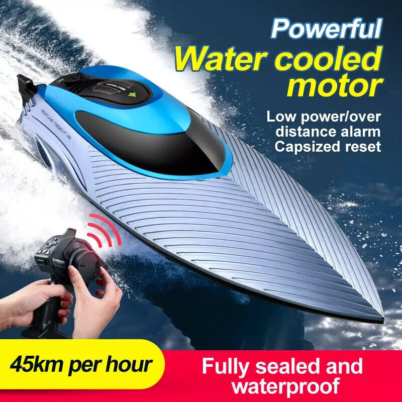 US Local 4DRC S3 45km H Remote Control Boat Kids Toy WATER-COOLED High Speed RC Ship US
