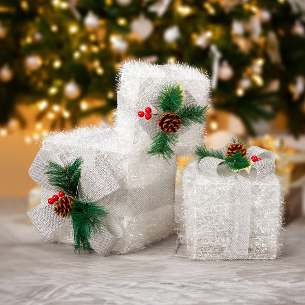 US Local White Christmas Lighting Gift Box