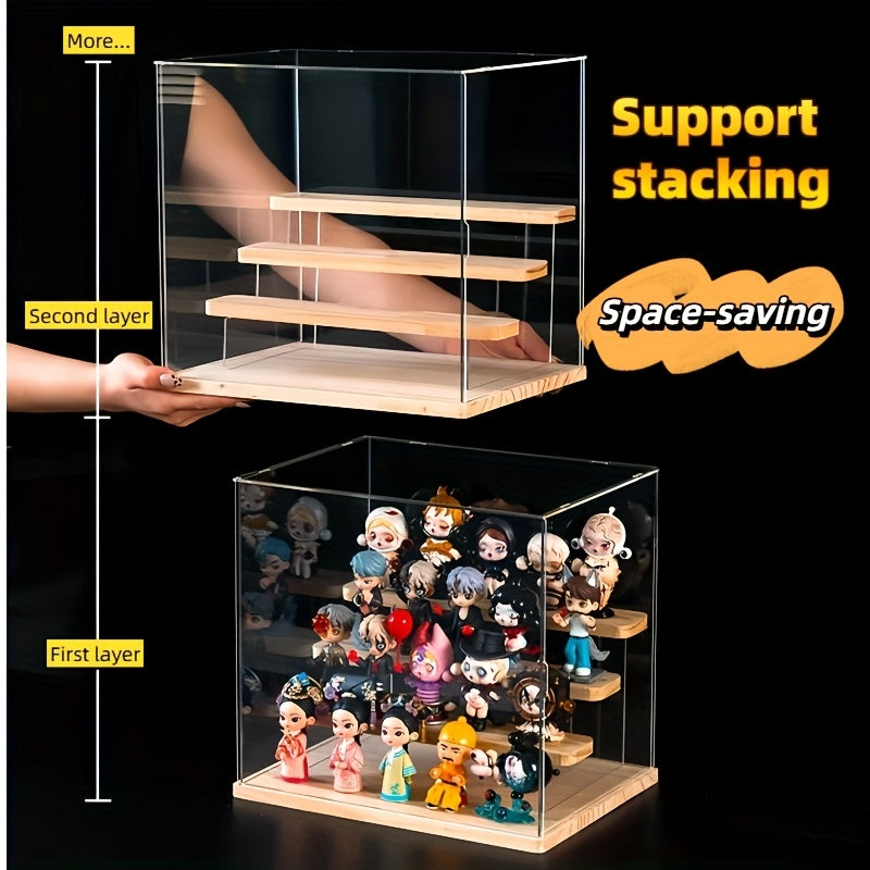 US Local The Ins-style Blind Box Storage Box Uses Food-grade Material, With Adjustable Partitions And Transparent Display Design