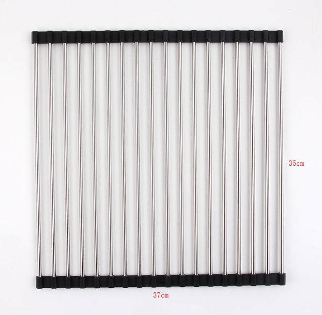 US Local Folding Kitchen Drain Sink Rack Stainless Steel