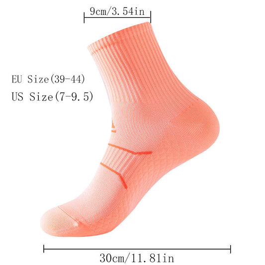 US Local 7 Pairs For Men Compression Running Hiking Socks Crew Athletic Anti Blister Cushioned Anti-odor And Breathable For Running Hiking Cycling Fitness