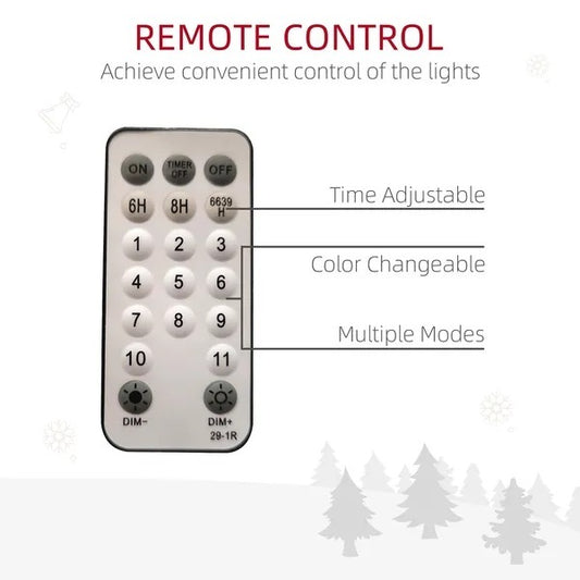 CA Local 6 ft Prelit Artificial Christmas Tree With Dual Colour LED Light, Hinged Xmas Tree For Home Office Holiday