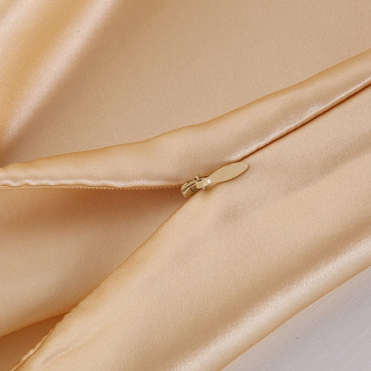 US Local Pillowcase Satin Solid Color Simulation Silk Single Pillowcase Ice Silk Pillowcase
