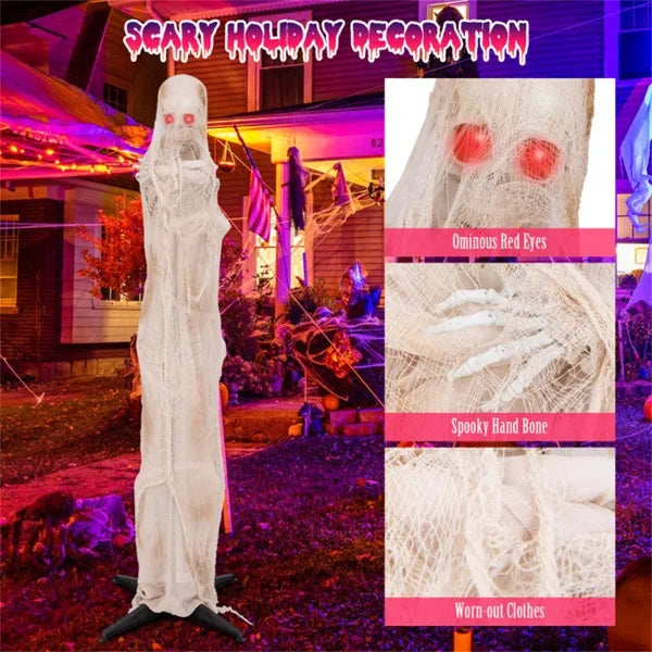 6FT Halloween Decorations With LED Red Glow Eyes