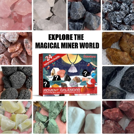 US Local Dowmoo Christmas Advent Calendar Mineral Blind Box 24-Box Christmas Gift Toy Mineral Blind Box