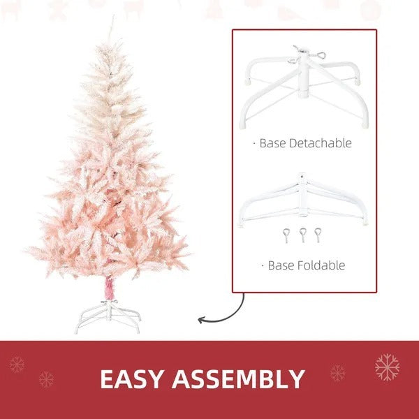CA Local 5 ft Artificial Christmas Tree Home Decoration Automatic Open White