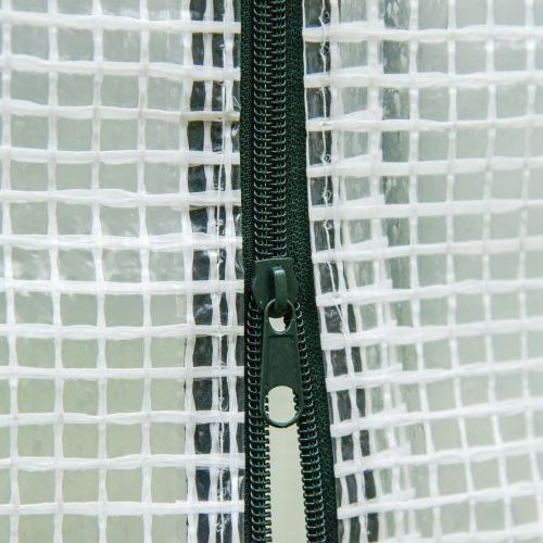 UK Local Outsunny Small Walk-in Garden Greenhouse With Steel Frame, Large Roll-up Door And Windows, 200Lx76Wx168Hcm, White