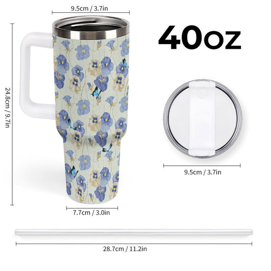 PHDT00368 POD US Local Tumbler 40 oz Large Capacity Car Cup Flowers 1