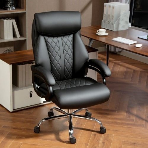 UK Local Spring Padded Faux Leather Office Chair