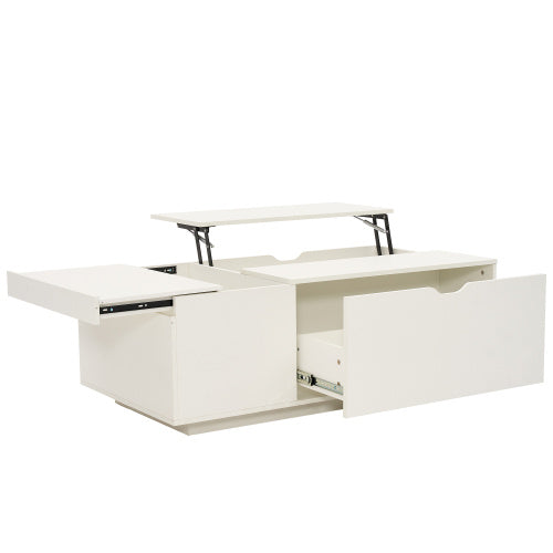 UK Local Lift Up Coffee Table, Coffee Table With Drawer, Wooden Tea Tables Sofa End Tables For Living Room Furniture , White
