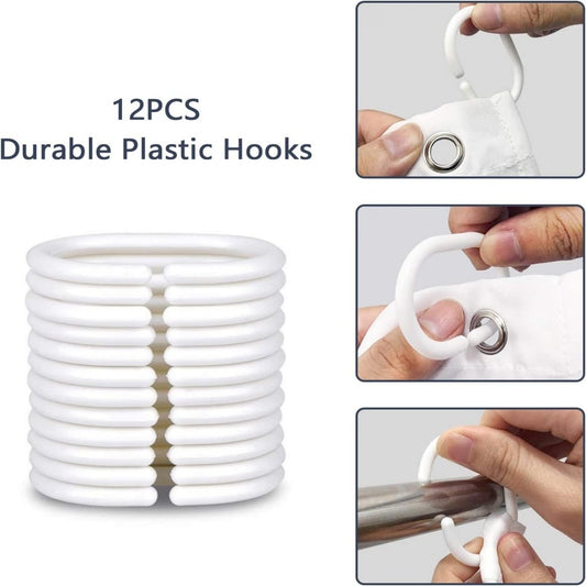 US Local 1pc Dinosaur Bath Silhouette Printed Shower Curtain, Waterproof Bathroom Shower Curtain With Hooks, Bathroom Accessories, Room Decor