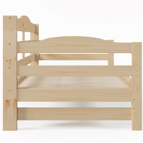 UK Local Daybed Cabin Bed SIngle Guest Bed Sofa Bed, Pull Out Trundle For Living Room And Bedroom - 3 FT 90 X190 Cm -Natural